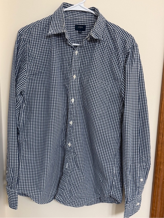J. Crew Other - J. Crew Navy and White Gingham Button-Down Shirt